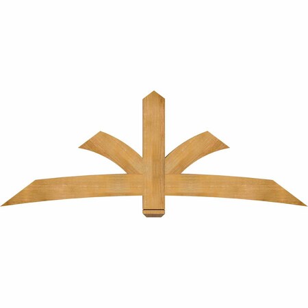 Ekena Millwork Davenport Rough Sawn Timber Gable Bracket, Western Red Cedar, 84"W x 31"H x 4"D x 6"F, 9/12 Pitch GBW084X31X0406DAV00RWR